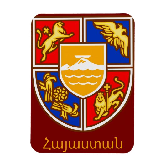 Armenisches Wappen Erbe & Symbole Magnet (Vertikal)