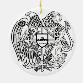 Armenisches Wappen Verzierung Keramikornament (Hinten)