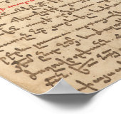 Armenisches Wörterbuch und Missal Liturgy Manuskri Poster (Ecke)