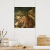 Armer kleiner Bär von John Bauer Poster (Küche)