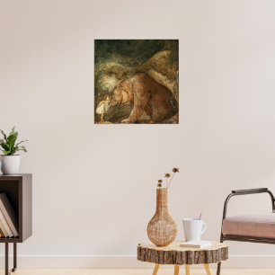 Armer kleiner Bär von John Bauer Poster