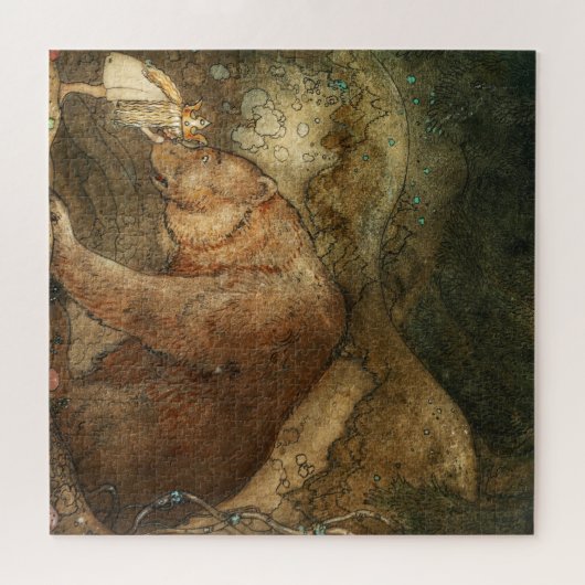 Armer kleiner Bär von John Bauer Puzzle (Horizontal)