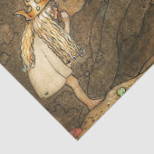 Armer kleiner Bär von John Bauer Seidenpapier (Detail)