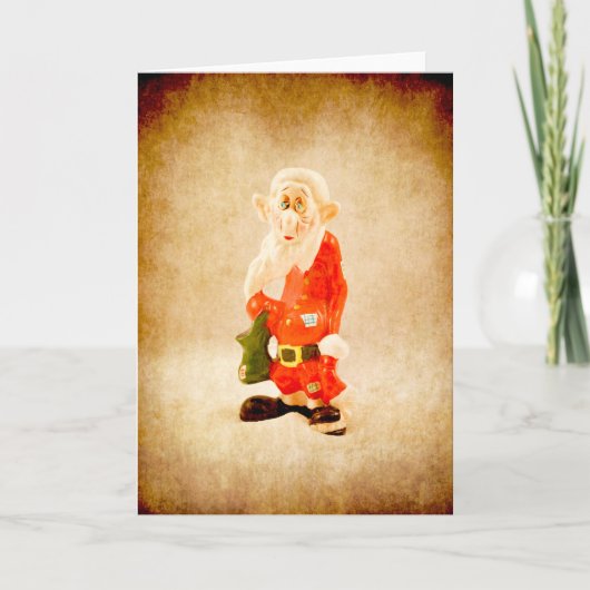 Armer Santa Feiertagskarte (Vorderseite)