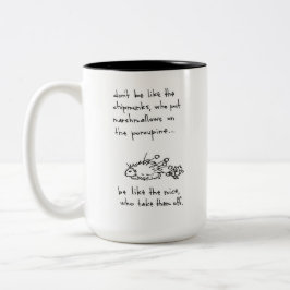 Armer Stachelschwein Zweifarbige Tasse