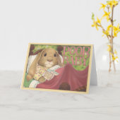 Armes Baby Bunny Karte (Gelbe Blume)