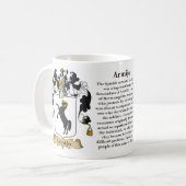 Armijo, der Ursprung, die Bedeutung und das Wappen Kaffeetasse (Vorderseite Links)