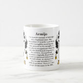 Armijo, der Ursprung, die Bedeutung und das Wappen Kaffeetasse (Mittel)