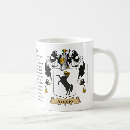 Armijo, der Ursprung, die Bedeutung und das Wappen Kaffeetasse (Rechts)