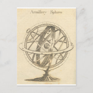 Armillarsphäre Originalskizze Postkarte