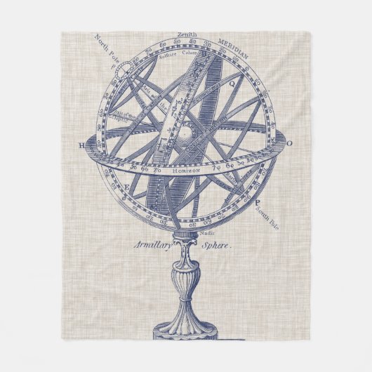 Armillary Sphere Diagramm Fleecedecke (Vorderseite)