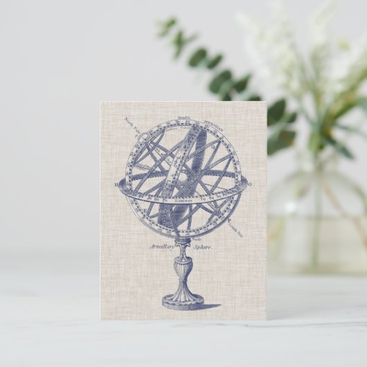 Armillary Sphere Diagramm Postkarte (Stehend Vorderseite)