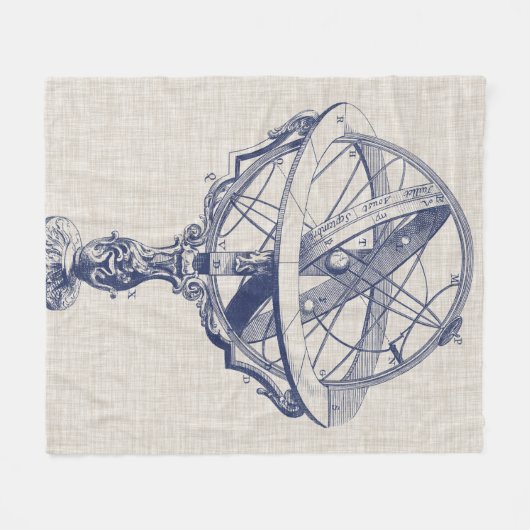 Armillary Sphere Fleecedecke (Vorderseite (Horizontal))