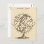 Armillary Sphere Original Sketch Postkarte (Vorne/Hinten)