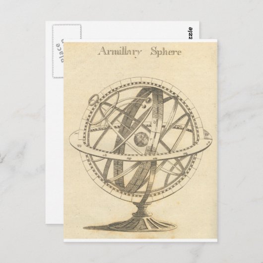 Armillary Sphere Original Sketch Postkarte (Vorne/Hinten)