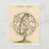 Armillary Sphere Original Sketch Postkarte (Vorderseite)