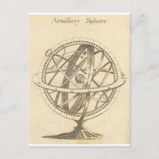 Armillary Sphere Original Sketch Postkarte (Vorderseite)