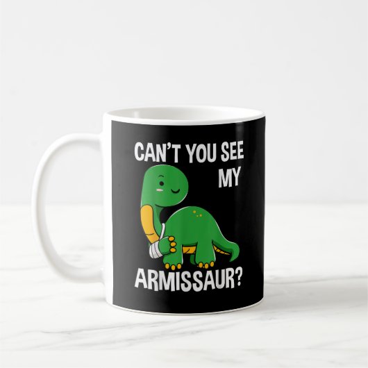 Armisaur Broken Knochen Arm Verletzung Dinosaurier Kaffeetasse (Links)