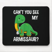 Armisaur Broken Knochen Arm Verletzung Dinosaurier Mousepad (Vorne)