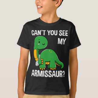 Armisaur Broken Knochen Arm Verletzung Dinosaurier T-Shirt
