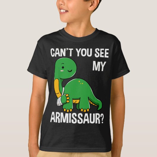 Armisaur Broken Knochen Arm Verletzung Dinosaurier T-Shirt (Vorderseite)