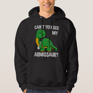 Armissaur gebrochene Knochen Arm Verletzung Dinosa Hoodie