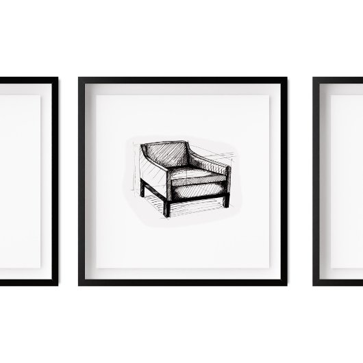 Armlehne-Skizze Poster