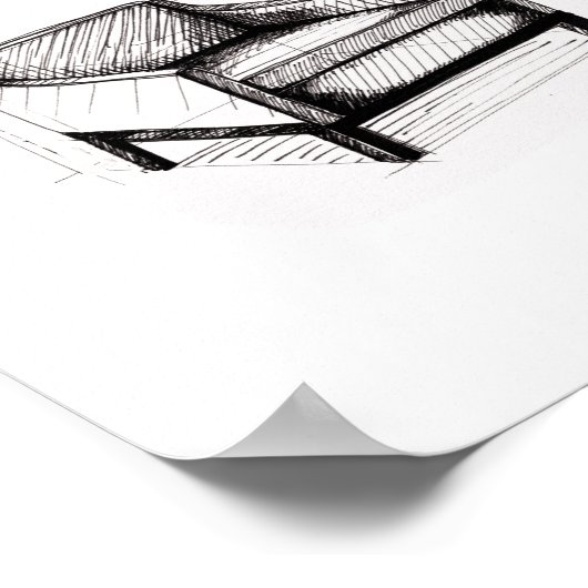 Armlehne-Skizze Poster (Ecke)