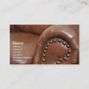 Armlehnen und Bänder für Lederstuhl Visitenkarte
