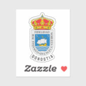 Armmantel von San Sebastián, Gipuzkoa - ESP Aufkleber (Blatt)