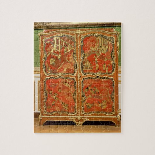 Armoire mit rotem Lack des Chinoiserie vier täfelt Puzzle (Vertikal)