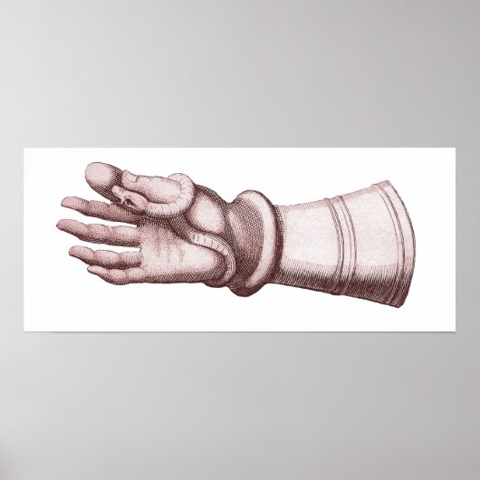 Armor Gauntlet mit einer Schlange Einzigartiges Al Poster (Vorne)