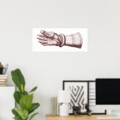 Armor Gauntlet mit einer Schlange Einzigartiges Al Poster (Heimbüro)