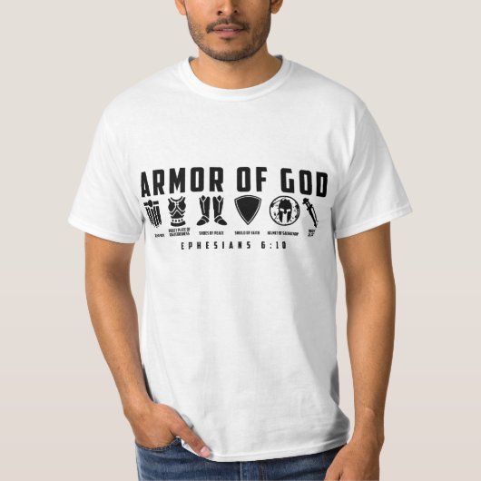 Armor of God Ephesians 6:10 T-Shirt (Vorderseite)