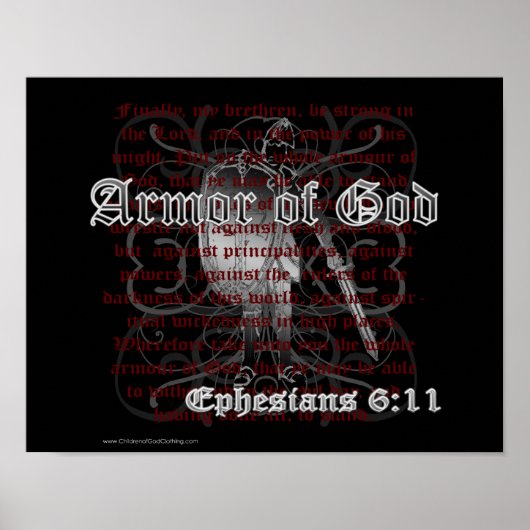 Armor of God Ephesians 6:11 Poster Print (Vorne)