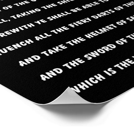 Armor of God Poster or print (Ecke)