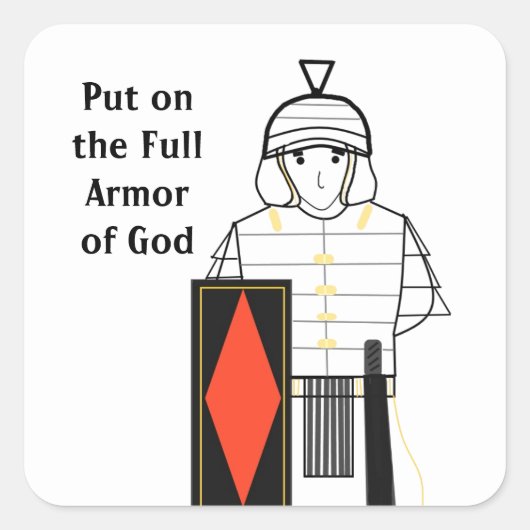 Armor of God Square Sticker (Vorderseite)