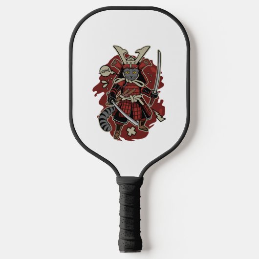 Armored Cat Samurai Pickleball Schläger (Vorderseite)