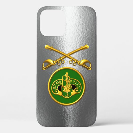Armored Cavalry Crossed Sabers Metal Case-Mate iPhone Hülle (Rückseite)