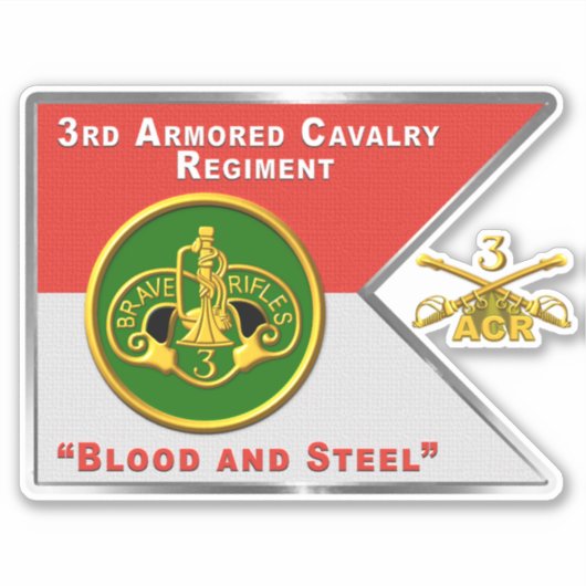 Armored Cavalry Regiment ACR Aufkleber (Vorderseite)