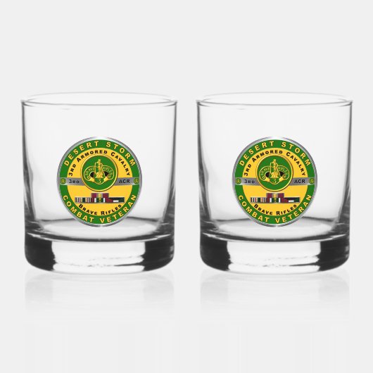Armored Cavalry Regiment ACR Wüstensturm Whiskyglas (Vorderseite)