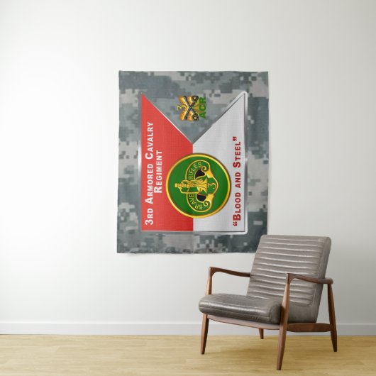 Armored Cavalry Regiment "Brave Rifles" Wandteppich (Beispiel)