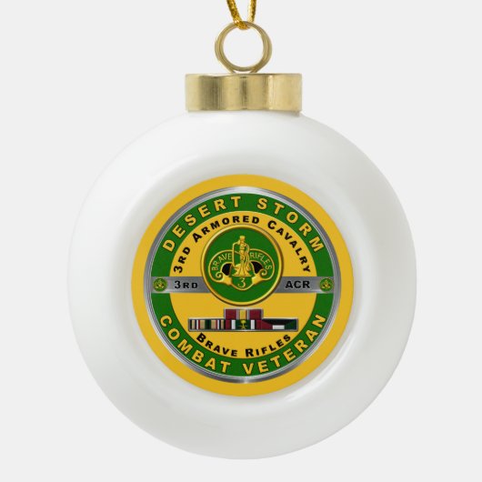 Armored Cavalry Regiment Desert Storm Veteran Keramik Kugel-Ornament (Vorderseite)