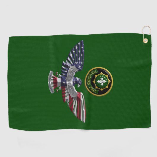 Armored Cavalry Regiment Eagle Golfhandtuch (Horizontal)
