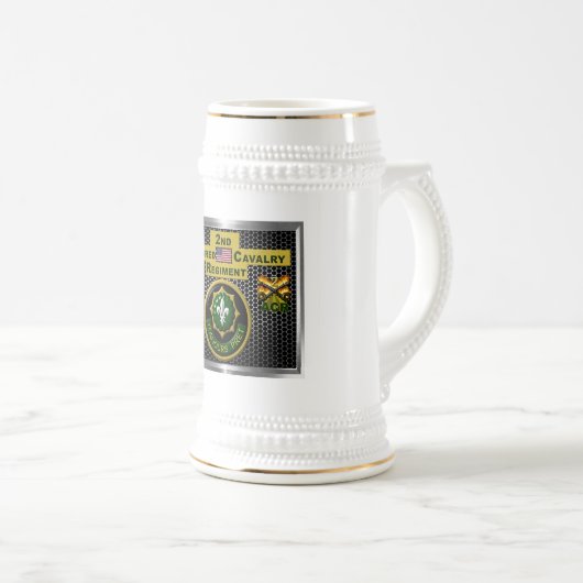 Armored Cavalry Regiment "Immer bereit" Bierglas (VorderseiteRechts)