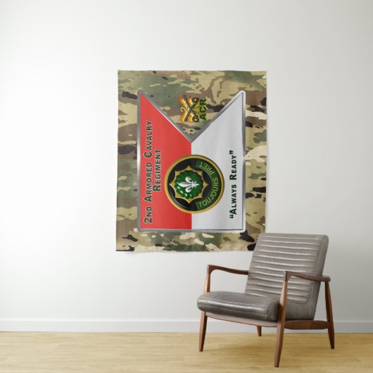Armored Cavalry Regiment "Immer bereit" Wandteppich (Beispiel)