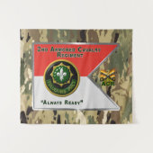 Armored Cavalry Regiment "Immer bereit" Wandteppich (Vorderseite (Horizontal))