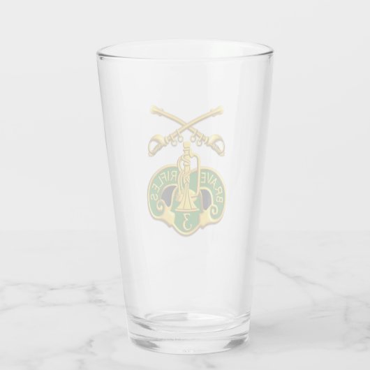 Armored Cavalry Regiment Säbelinsignien Glas (Rückseite)
