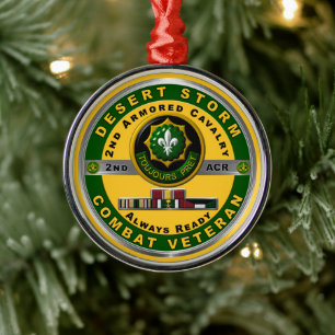 Armored Cavalry Regiment Wüste Storm Veteran Ornament Aus Metall