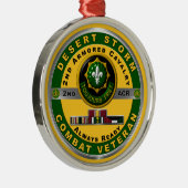 Armored Cavalry Regiment Wüste Storm Veteran Ornament Aus Metall (Rechts)